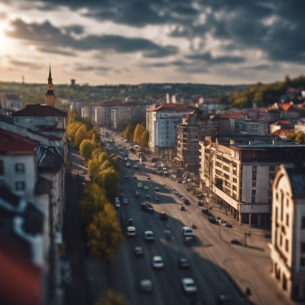 The realistic photo of Nish, the city in Serbia, in the current time.